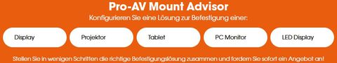 Konfigurator Pro-AV Mount Advisor